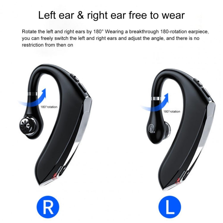 Écouteurs Bluetooth 5.0 universels DS800, style sport, sans fil, avec boîtier de chargement (noir et rouge)